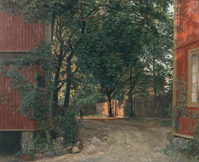 Le journal du soir arrive - Amaldus Nielsen