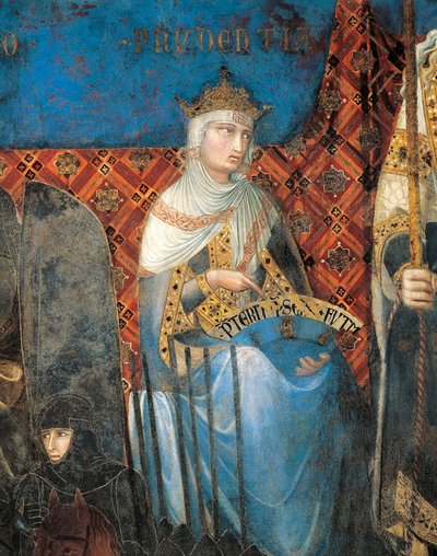 Allégorie du bon gouvernement, prudence (détail) - Ambrogio Lorenzetti