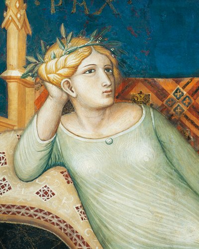 Allégorie du bon gouvernement, paix (détail) - Ambrogio Lorenzetti