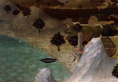 Château sur le bord du lac - Ambrogio Lorenzetti