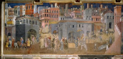 Les effets du bon gouvernement dans la ville - Ambrogio Lorenzetti