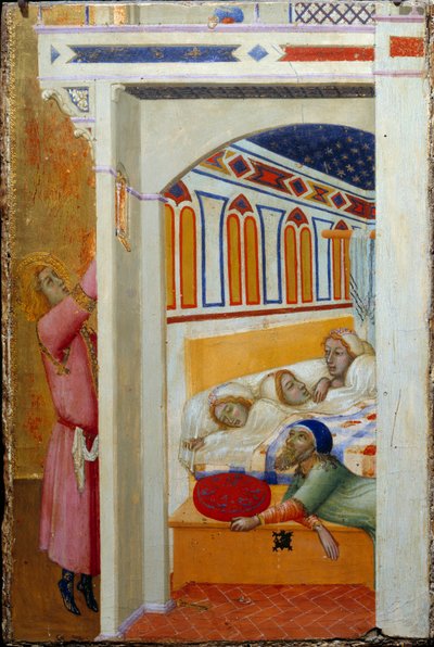 La Charité de Saint Nicolas de Bari (ou Saint Nicolas de Myre, 270-345). Apprenant qu