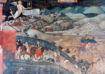 Les Effets du bon gouvernement à la campagne, (détail), 1338-1340 - Ambrogio Lorenzetti