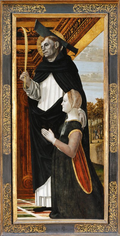 Saint Pierre et un donateur agenouillé ... - Ambrogio da Fossano (c.1460-1523)