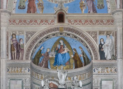 Gian Galeazzo Visconti et ses fils offrant le modèle de la Chartreuse à la Vierge Marie, 1500-1522 - Ambrogio da Fossano