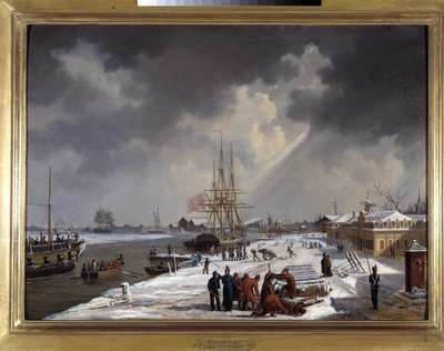 Le port de Rochefort par Louis Garneray, vers 1820 - Ambroise Louis Garneray