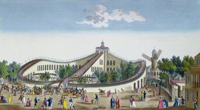 Promenades Aériennes, Jardin Baujon, Honoré par la Présence de Sa Majesté, 2 août 1817 - Ambroise Louis Garneray