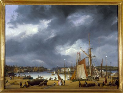 Le port de Dieppe par Louis Garneray, vers 1820 - Ambroise Louis Garneray