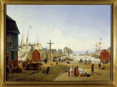 Le port de Honfleur par Louis Garneray, vers 1820 - Ambroise Louis Garneray