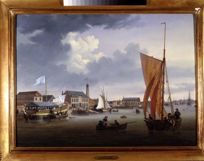 Le port de Lorient - peinture par Louis Garneray, vers 1820 - Ambroise Louis Garneray