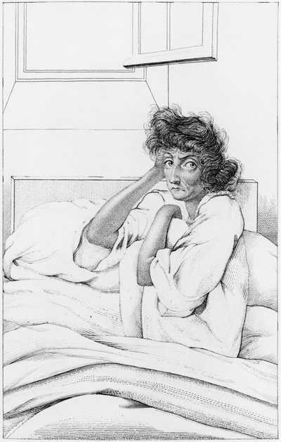 Femme dépressive, illustration de 