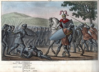 Eudes (Odon) (860 - 898), dynastie carolingienne, a mené la bataille contre les Normands et a défendu victorieusement Paris (885 - 887) - Dessiné et gravé par Ambroise Tardieu en 1825. - Ambroise Tardieu