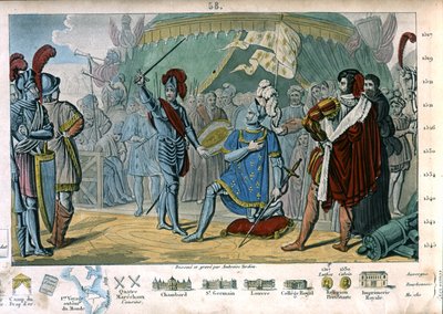 François Ier de France demandant à être adoubé par le Chevalier Bayard après la victoire à la bataille de Marignan, Italie - Ambroise Tardieu