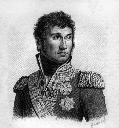 Jean Lannes (1769-1809), Duc de Montebello, maréchal français dans Portraits des généraux français en suite des victoires et conquêtes des français. Gravé par Ambroise Tardieu en 1818. Collection Stella - Ambroise Tardieu