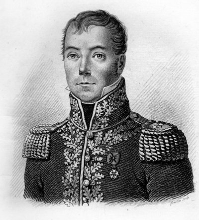 Le général Jean Pierre BECHÉ. 1770-1814. Dans « Portraits des Généraux Français ». Gravé par Ambroise Tardieu en 1818. Collection Stella - Ambroise Tardieu
