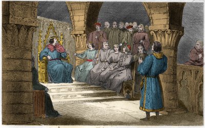 Philippe V (1294-1322) le Long et les États-Généraux rejettent les prétentions de Jeanne II (loi salique) - Ambroise Tardieu