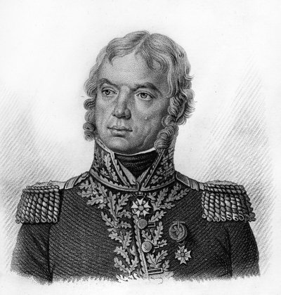 Portrait de François Étienne Damas, général français (1764-1828) - dans "Portraits des généraux français en suite les victoires et conquêtes des Français". Gravé par Ambroise Tardieu en 1818. Collection Stella - Ambroise Tardieu