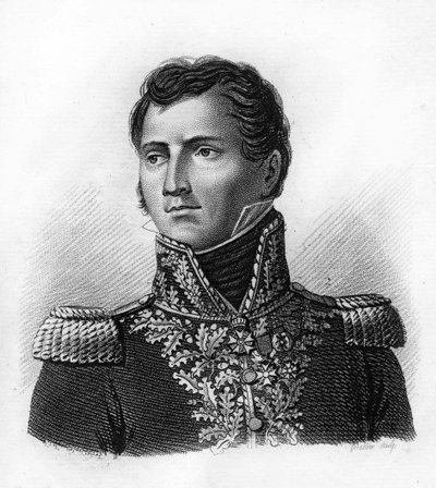Portrait du Général Pierre François Joseph du Creux Farin (1770-1835) - dans « Portraits des généraux français en suite les victoires et conquêtes des Français ». Gravé par Ambroise Tardieu en 1818. Collection Stella. - Ambroise Tardieu