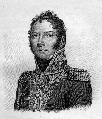 Portrait de Paul Jean Baptiste Poret de Morvan (1777-1834) Général de brigade - dans « Portraits des généraux français en suite les victoires et conquêtes des Français ». Gravé par Ambroise Tardieu en 1818. Collection Stella. - Ambroise Tardieu