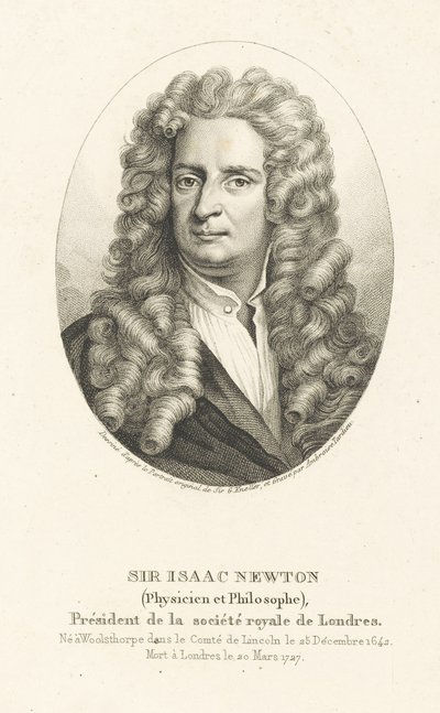 Portrait de Sir Isaac Newton 1642-1727, vers 1830-1840 - Ambroise Tardieu