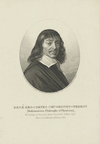 Portrait du philosophe René Descartes 1596-1650, ca 1820 - Ambroise Tardieu