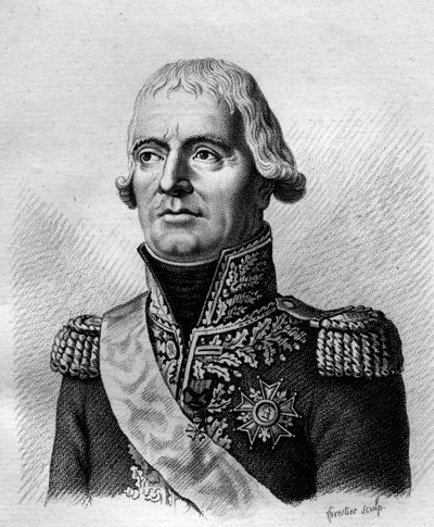 Portrait de Jean Mathieu Philibert, comte Sérurier (1742-1819), - dans « Portraits des généraux français en suite les victoires et conquêtes des Français ». Gravé par Ambroise Tardieu en 1818. Collection Stella. - Ambroise Tardieu