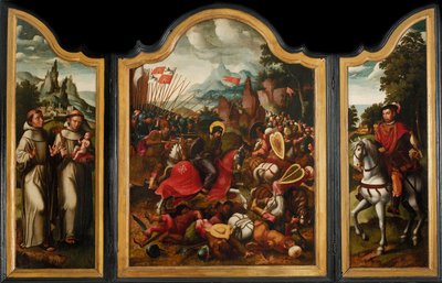 La Bataille de Clavijo, vers 1525-1550 - Ambrosius Benson