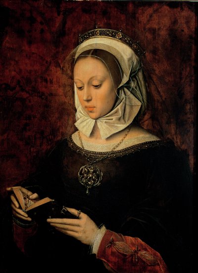 Jeune femme lisant un livre d