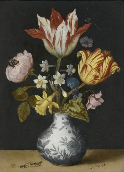 Nature morte de fleurs dans un vase Wan-Li - Ambrosius Bosschaert the Elder