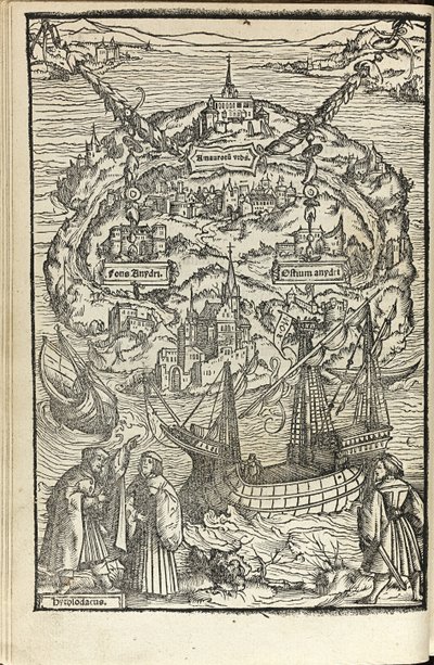 Utopia par Thomas More, 1518 - Ambrosius Holbein