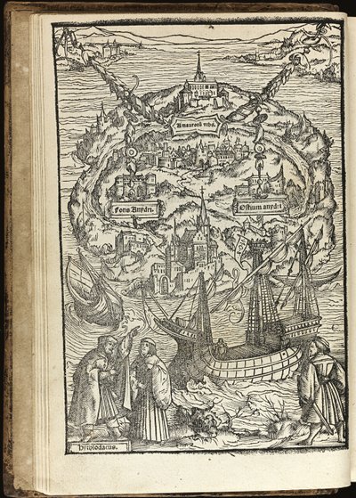 Utopia par Thomas More, 1518 - Ambrosius Holbein