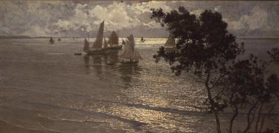 Yachts au large - Amédée Julien Marcel Clément