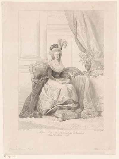Portrait de Marie-Antoinette, reine de France - Amédée Félix Barthélemy Geille
