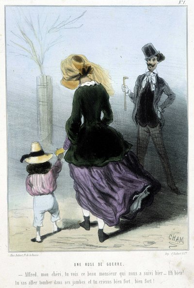 Une ruse de guerre - dans "Madeleines" par Cham, v.1870-1880 - Amédée de Noé