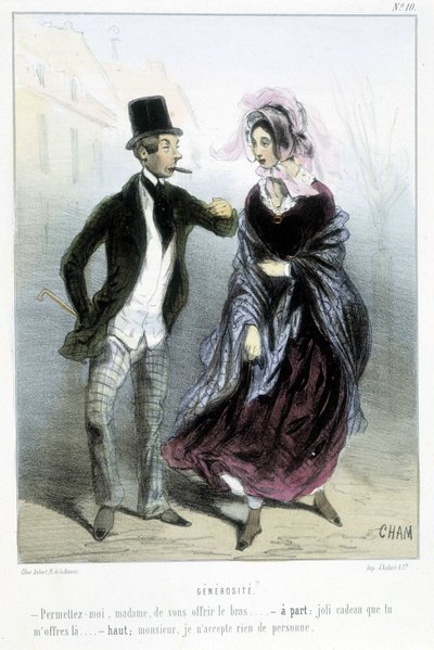 Générosité - dans "Madeleines" par Cham, vers 1870-1880 - Amédée de Noé