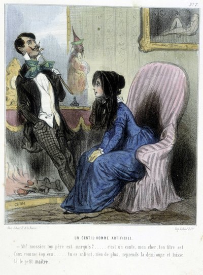Un gentilhomme artificiel - dans "Madeleines" par Cham, v.1870-1880 - Amédée de Noé