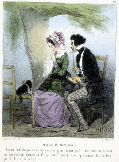 Qui pensez-vous que je suis ? - dans « Madeleines » par Cham, vers 1870-1880 - Amédée de Noé