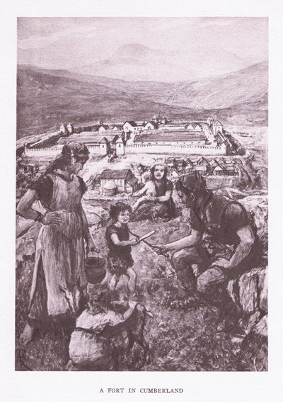 Un fort en Cumbria, illustration de The Roman Soldier, 1928 - Amedee Forestier