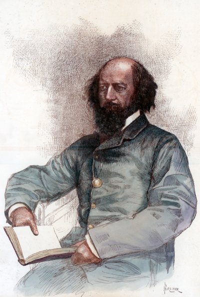Alfred Lord Tennyson 1809-1892, poète anglais, 1884 - Amedee Forestier