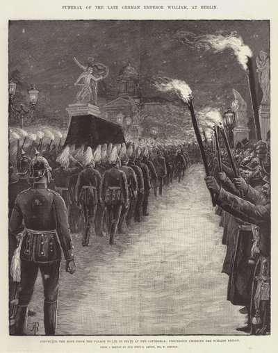 Funérailles du défunt empereur allemand Guillaume, à Berlin - Amedee Forestier
