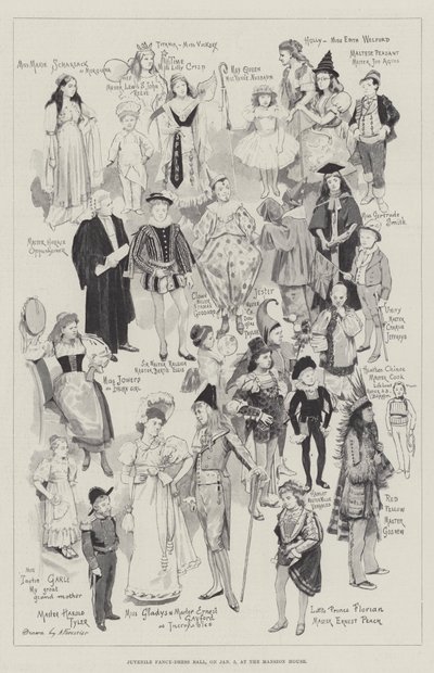 Bal costumé pour enfants, le 5 janvier, à Mansion House - Amedee Forestier