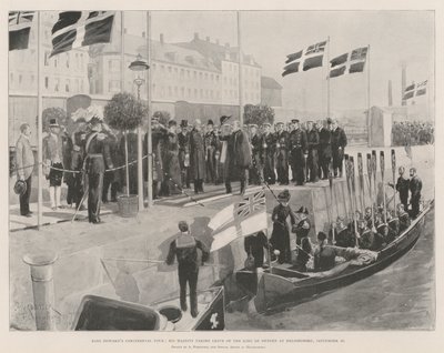 Le tour continental du roi Édouard, Sa Majesté prenant congé du roi de Suède à Helsingborg, 20 septembre - Amedee Forestier