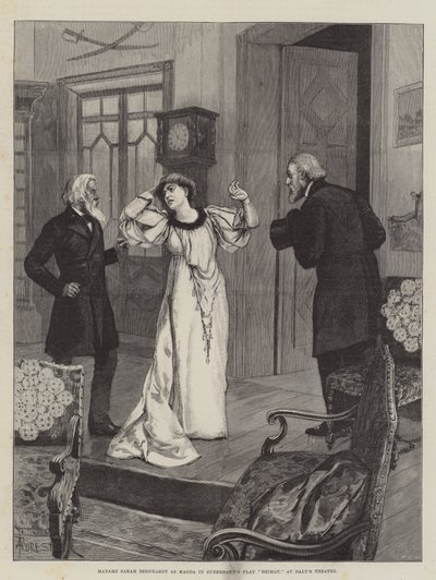 Madame Sarah Bernhardt en Magda dans la pièce Heimat de Sudermann, au théâtre de Daly - Amedee Forestier