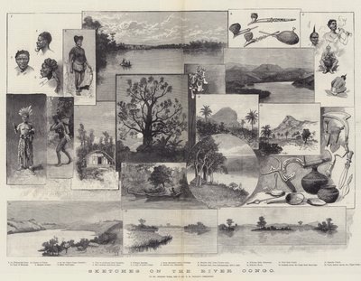 Croquis sur le fleuve Congo - Amedee Forestier