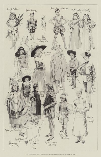 Le bal costumé des enfants au Mansion House, 7 janvier 1896 - Amedee Forestier