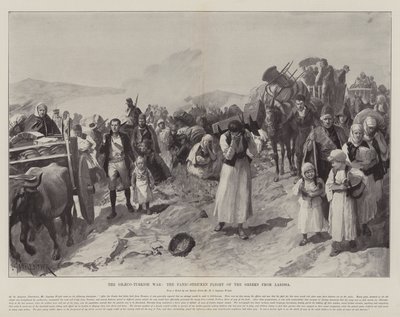 La guerre gréco-turque, la fuite paniquée des Grecs de Larissa - Amedee Forestier