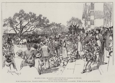 La Reine à Cimiez, visite de Sa Majesté à la Fête des Congourdons, ou Foire aux Courges - Amedee Forestier