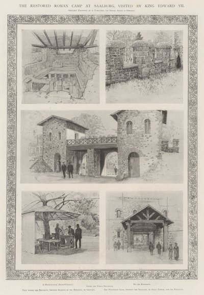 Le camp romain restauré à Saalburg, visité par le roi Édouard VII - Amedee Forestier