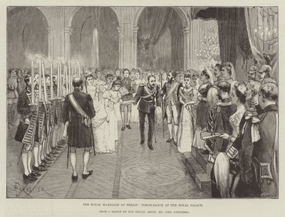 Le mariage royal à Berlin, danse aux flambeaux au palais royal - Amedee Forestier