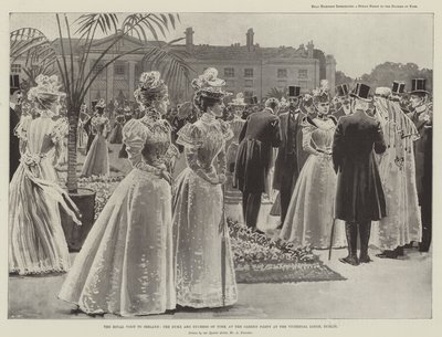 La Visite Royale en Irlande, le Duc et la Duchesse de York à la Garden Party au Viceregal Lodge, Dublin - Amedee Forestier